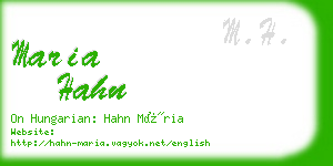 maria hahn business card